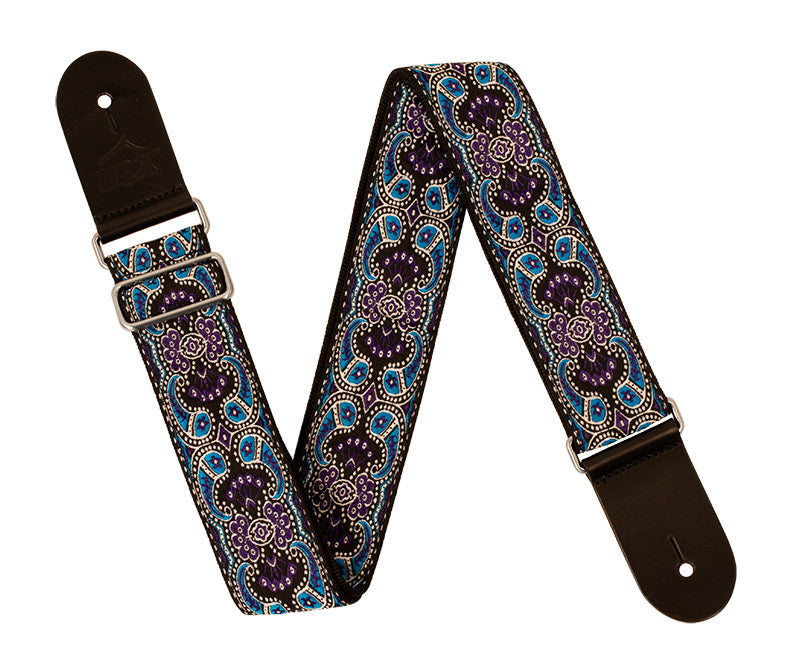 XTR | LS331 | Vintage Jacquard Weave Guitar Strap | Purple Paisley XTR | LS331 | Vintage Jacquard Weave Guitar Strap | Purple Paisley
